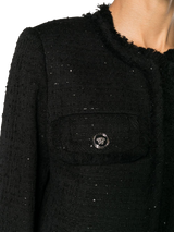 Tweed-Jacke mit Pailletten
