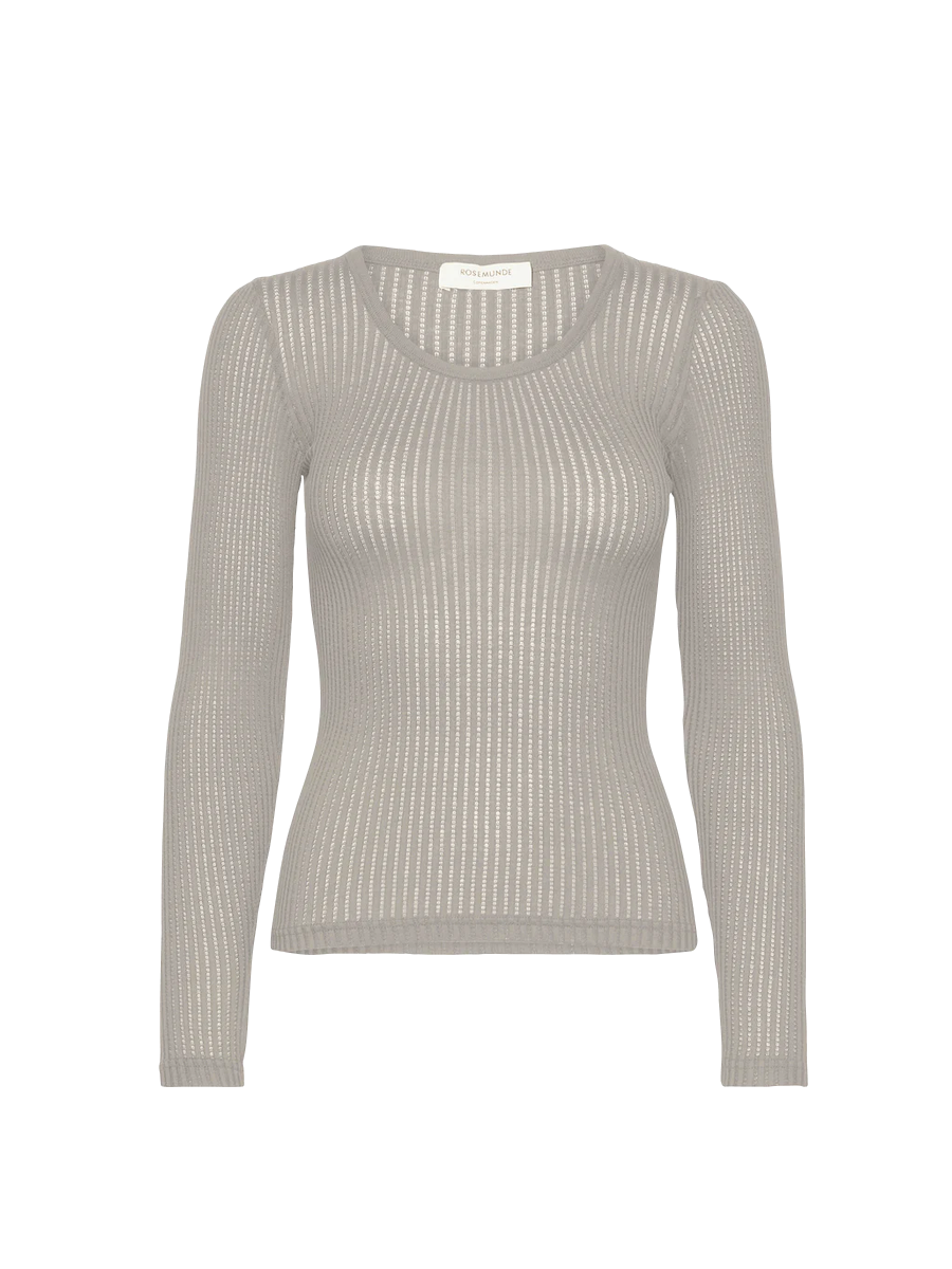 Pointelle Longsleeve aus Seide