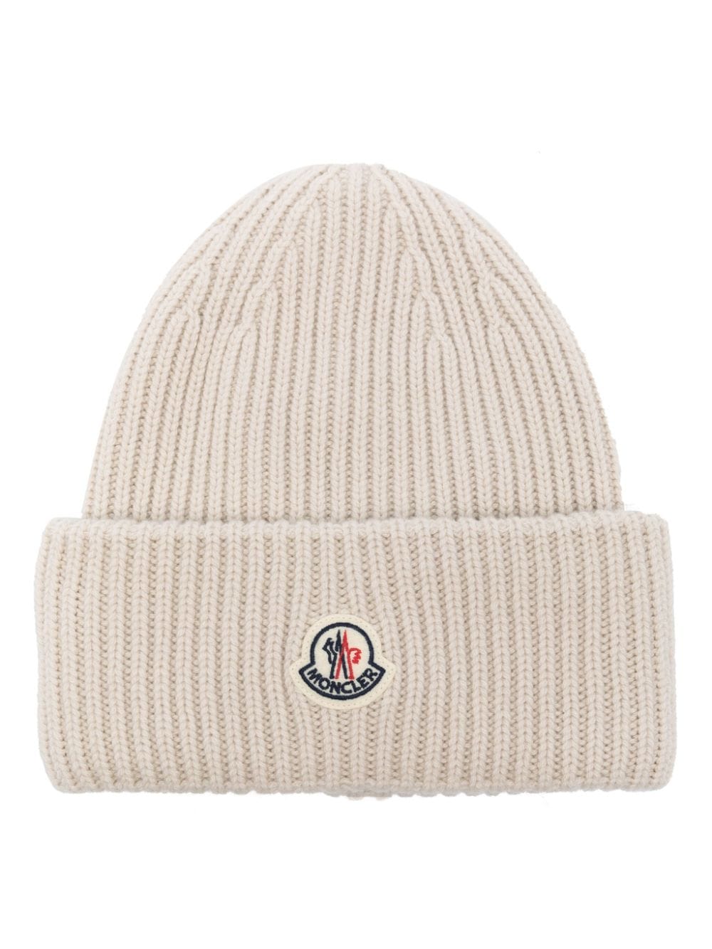 Gerippte Beanie mit Logo-Patch