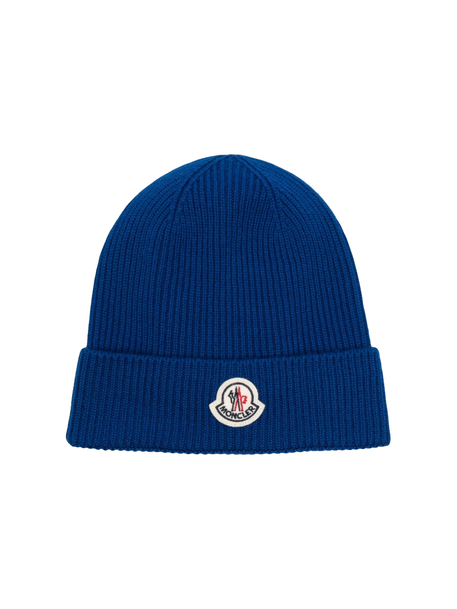 Gerippte Beanie mit Logo-Patch