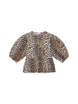 Weite Bluse mit Leoprint