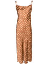 Maxikleid mit Sichelmond-Print