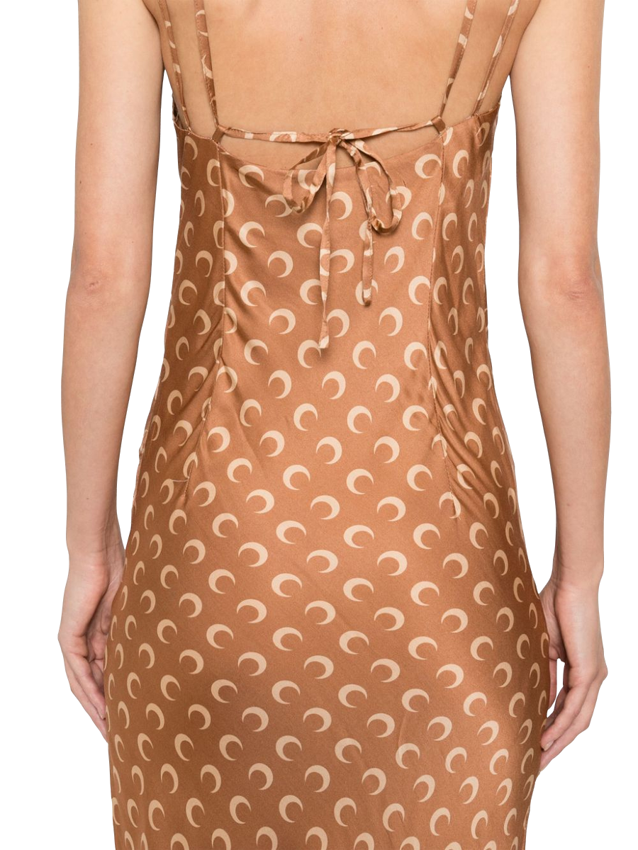 Maxikleid mit Sichelmond-Print