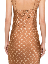 Maxikleid mit Sichelmond-Print