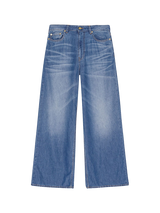 Halbhohe Wide-Leg-Jeans