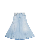 A-line denim skirt 