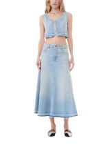 A-line denim skirt 