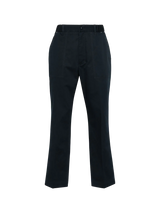 tapered pants with logo patch 