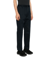 tapered pants with logo patch 