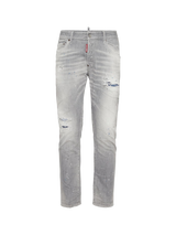 Ausgeblichene Jeans im Distressed-Look