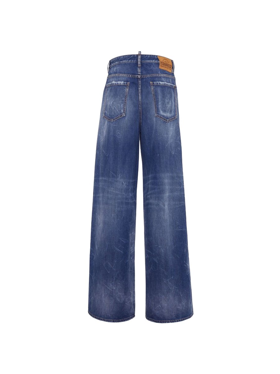 Weite High-Rise-Jeans