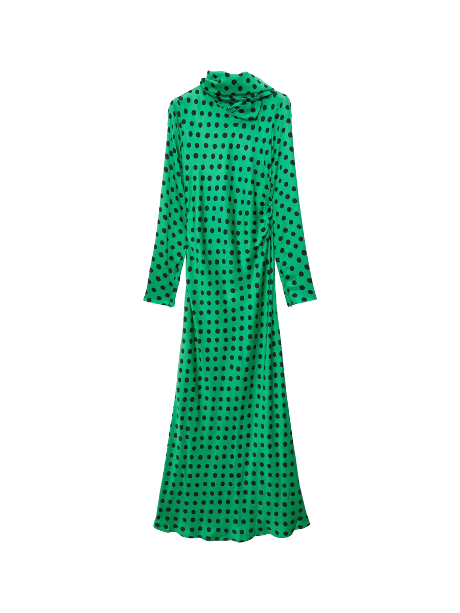 Maxikleid mit Polka Dots