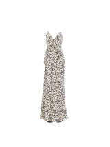 maxi dress with dot print 