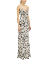 maxi dress with dot print 