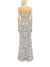 maxi dress with dot print 