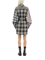 Checkered Shirt Dress 