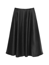 pleated calfskin skirt 