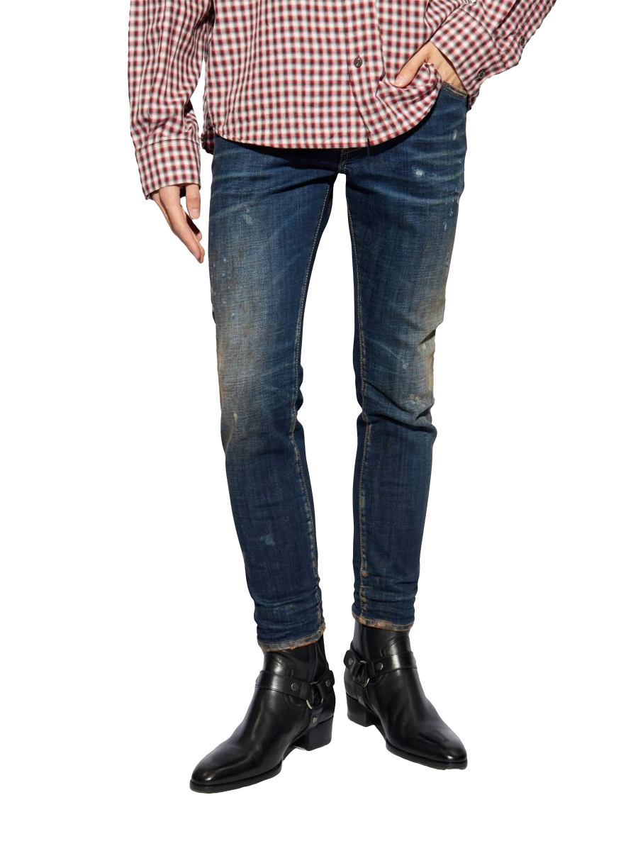 Skater Skinny-Jeans in Distressed-Optik