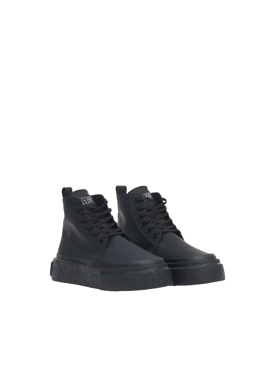 High-Top-Sneakers aus Leder