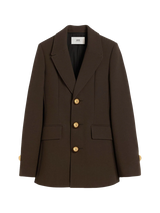 jacket with button closure 