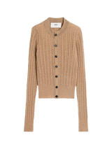 Cardigan mit Zopfmuster