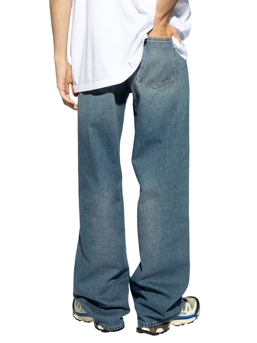 Straight-Leg-Jeans mit hohem Bund