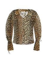 blouse with leopard print 