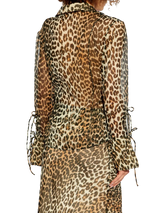 blouse with leopard print 