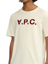 T-shirt with flocked logo 