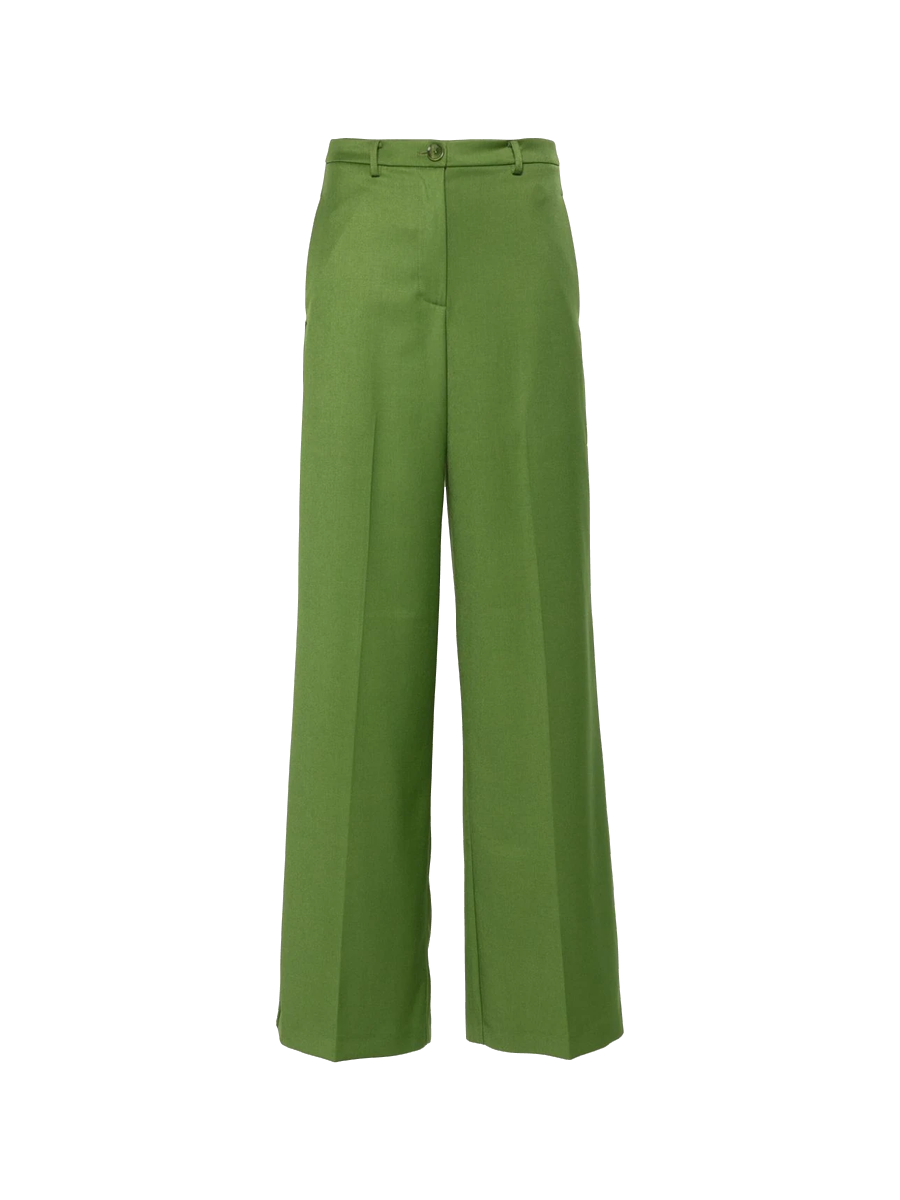 straight-cut pleated trousers 