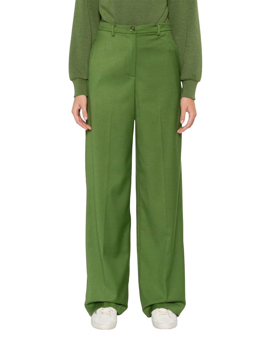 straight-cut pleated trousers 