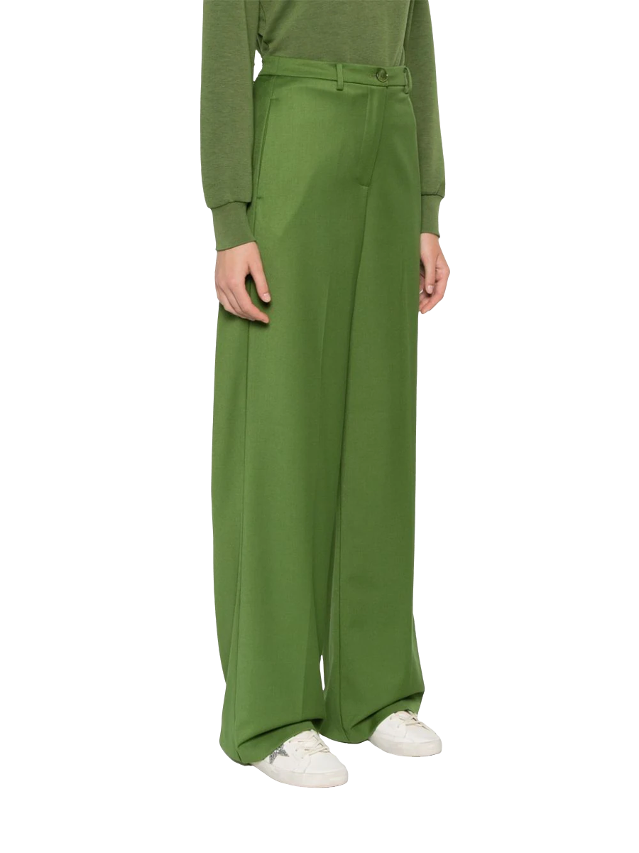 straight-cut pleated trousers 