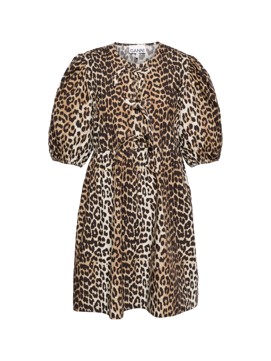 Minikleid mit Leoparden-Print