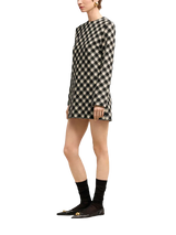 mini dress with check pattern 