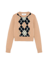 Argyle pattern sweater 