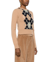 Argyle pattern sweater 