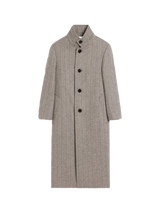 coat with stand-up collar 