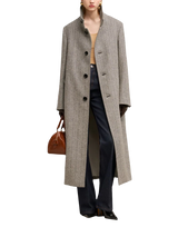 coat with stand-up collar 