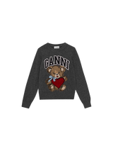 Pullover mit Teddybärmotiv und Ganni-Logo