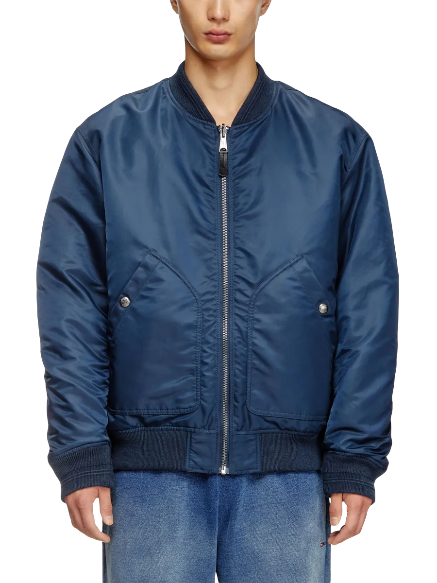 Bomberjacke aus gefüttertem Nylon mit Oval D