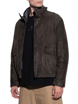 Jacke aus Wildleder mit Stehkragen