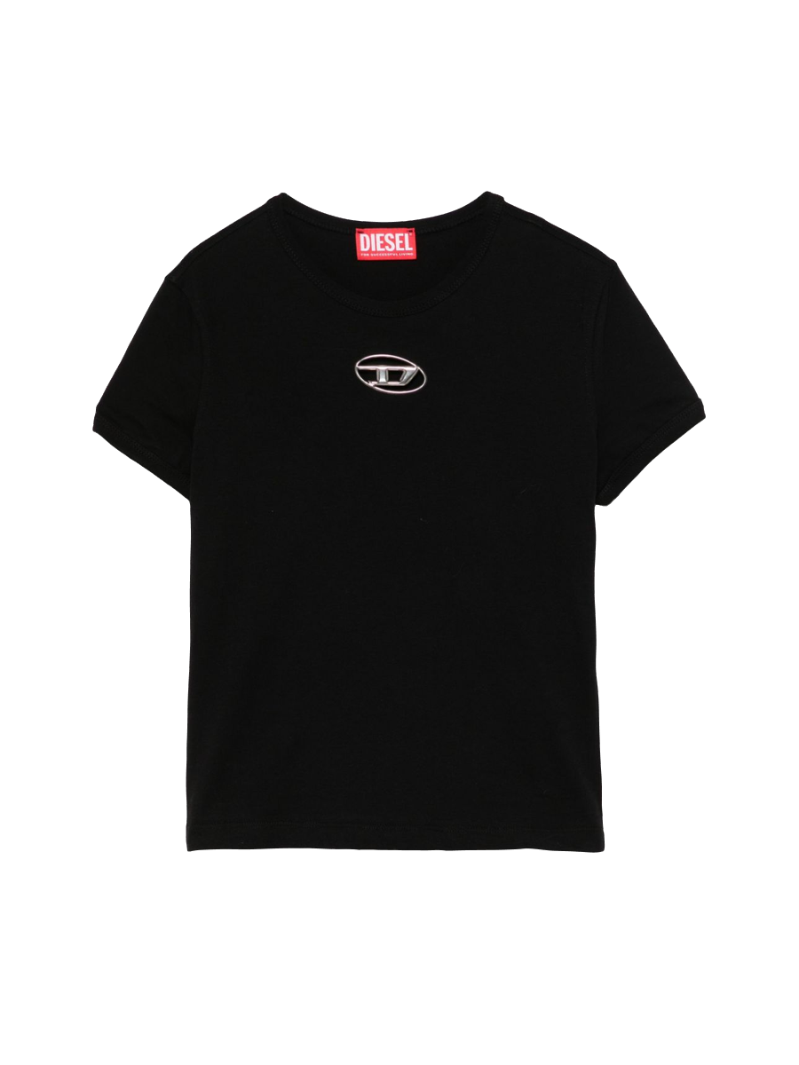 Short T-shirt with Diesel logo sign 