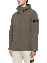 jacket with hood and compass patch 