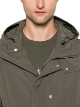 jacket with hood and compass patch 