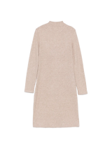 Geripptes Minikleid in Beige