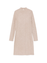 Geripptes Minikleid in Beige