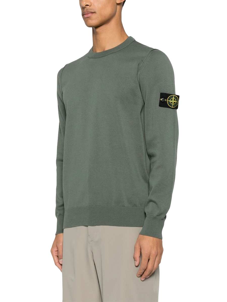 sweater with compass patch 