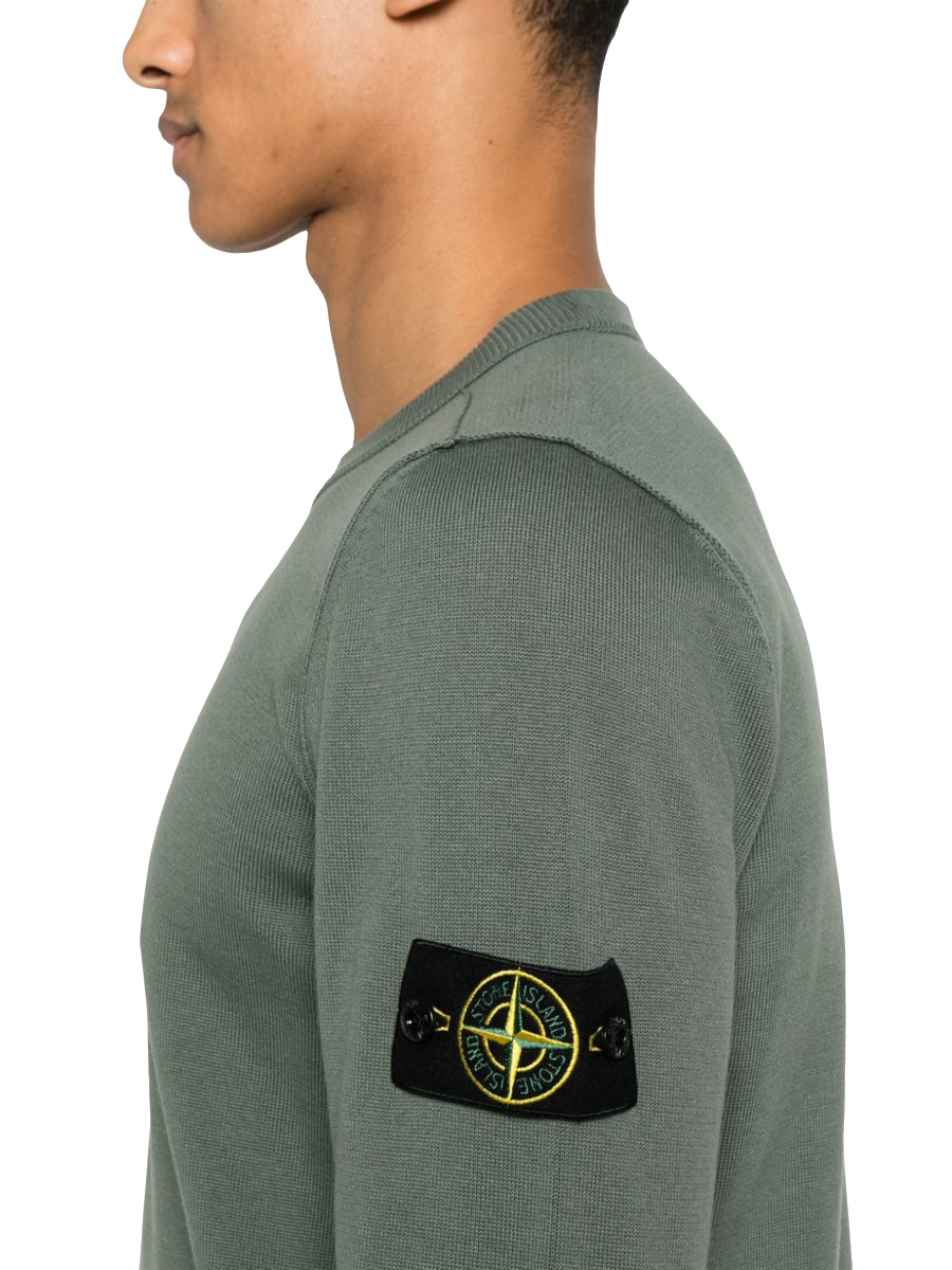 sweater with compass patch 