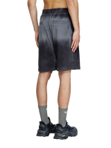 Verblasste Sweatshorts mit Mikro-Logo