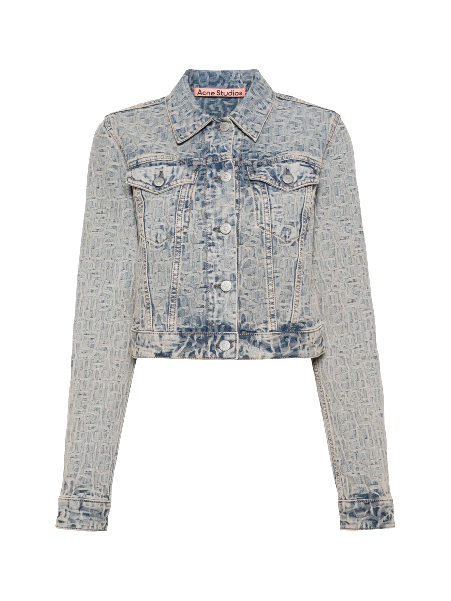 Jeansjacke aus Monogramm-Jacquard